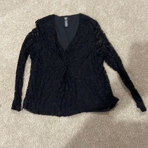 Black lace top size 2x